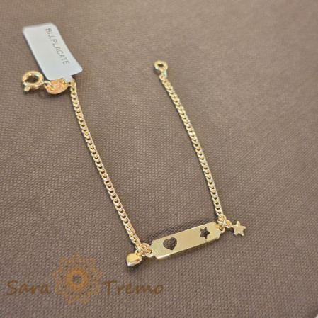 Brățară placată cu aur 18K pentru copii, 15 cm [0]