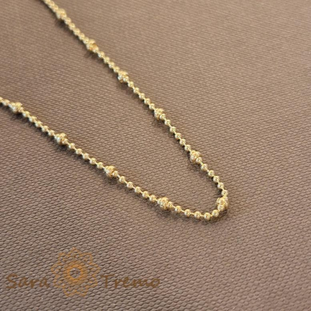 Bratari - Brățară placată cu aur 18K pentru femei, model biluțe 4 cu 1, 19 cm