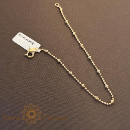 Brățară placată cu aur 18K pentru femei, model biluțe 4 cu 1, 19 cm [1]