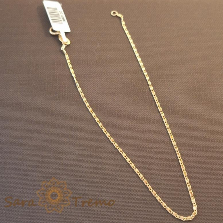 Brățară placată cu aur 18K pentru gleznă, 25 cm [0]