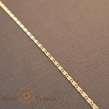 Brățară placată cu aur 18K pentru gleznă, 25 cm [1]