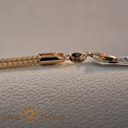 Brățară placată cu aur 18K, unisex, ultra premium, design cubic masiv [3]