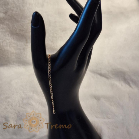 Brățară placată cu aur 18K, zale clasice, lungime 19 cm sau 21 cm [6]