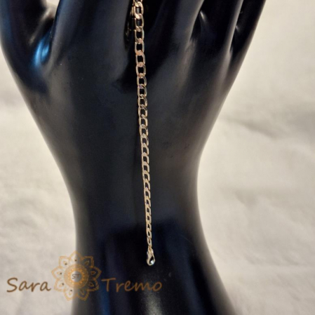 Brățară placată cu aur 18K, zale clasice, lungime 19 cm sau 21 cm [5]