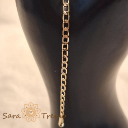 Brățară placată cu aur 18K, zale clasice, lungime 19 cm sau 21 cm [7]