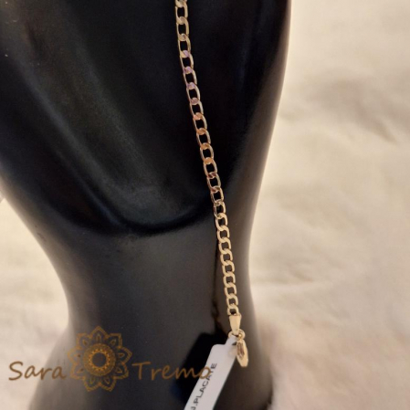 Brățară placată cu aur 18K, zale clasice, lungime 19 cm sau 21 cm [1]