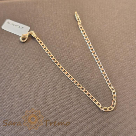 Brățară placată cu aur 18K, zale clasice, lungime 19 cm sau 21 cm [2]