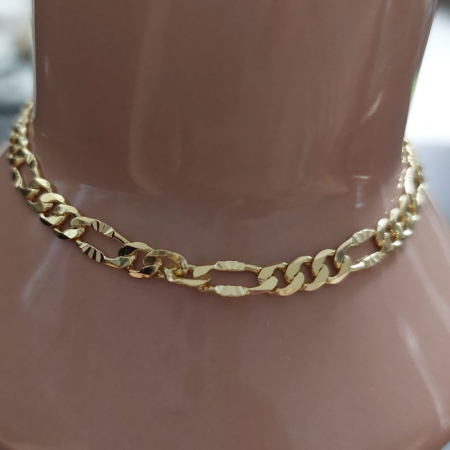 Bratara placata cu aur model 3 cu 1 cu gravuri fine Apollo - 20 cm [1]