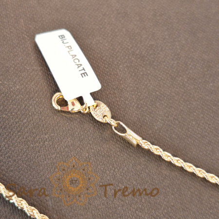 Bratara unisex placata cu aur Twist - accesoriu modern si versatil pentru el si ea [2]