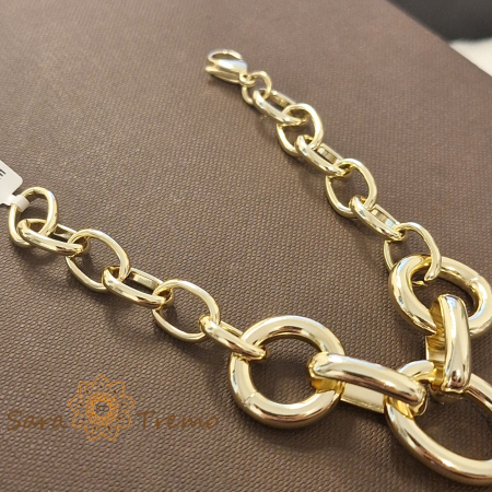 Bratara Victoria – placata aur 14K cu zale masive, reglabila 21 cm [2]