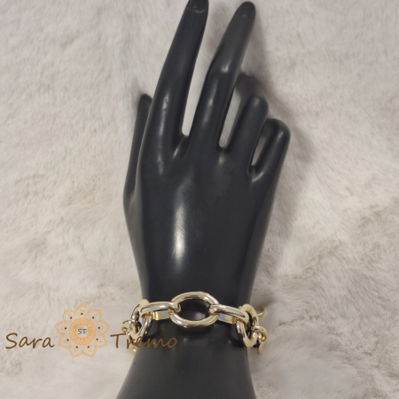 Bratara Victoria – placata aur 14K cu zale masive, reglabila 21 cm [3]