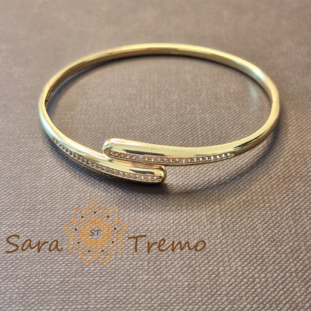 Bratari - Bratara Legamantul Tacerii – crossover, placata aur 14K, cu zirconia