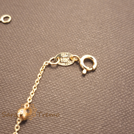 Bratara Lyria – placata aur 18K, 19 cm, cu bilute, Brazilia [1]