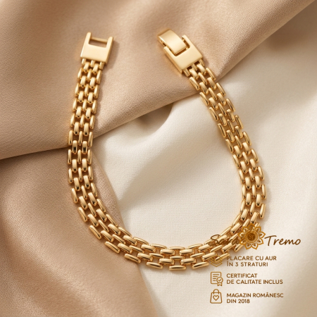 Bratari - Brățară Imperial Unisex 19 cm, aur 18K Brazilia | SaraTremo