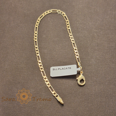 Bratara Figaro – placata aur 18K, 19 cm, Brazilia [0]