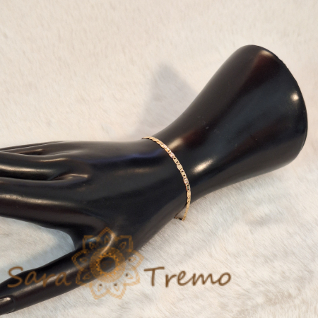 Bratara tip placute placata cu aur Ruben - 19 cm [5]