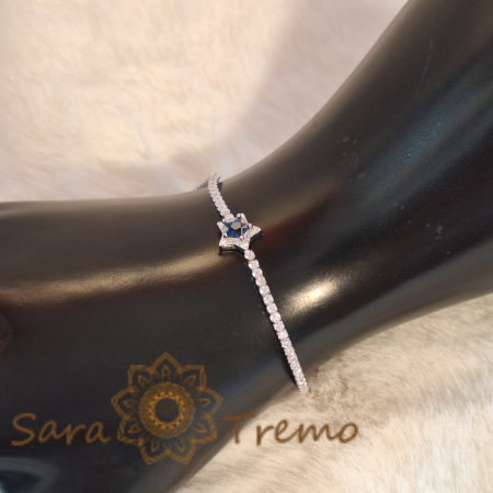 Brățară Tennis Argint 925 - Cristal Stea Bleumarin - Thai Sea [3]