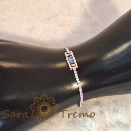 Brățară Tennis Argint 925 - Zirconia Bleu - Thai Sky [4]