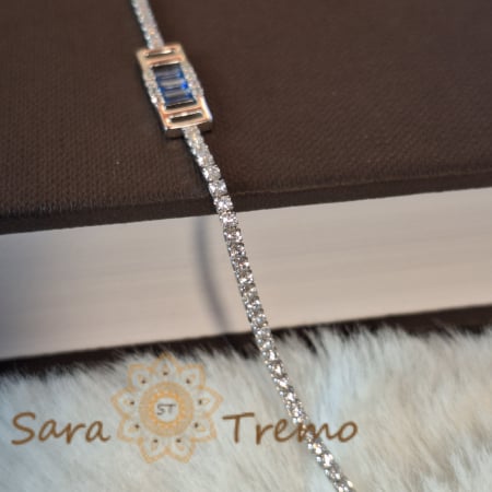 Brățară Tennis Argint 925 - Zirconia Bleu - Thai Sky [2]