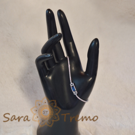 Brățară Tennis Argint 925 - Zirconia Bleumarin - Marine Thai [5]
