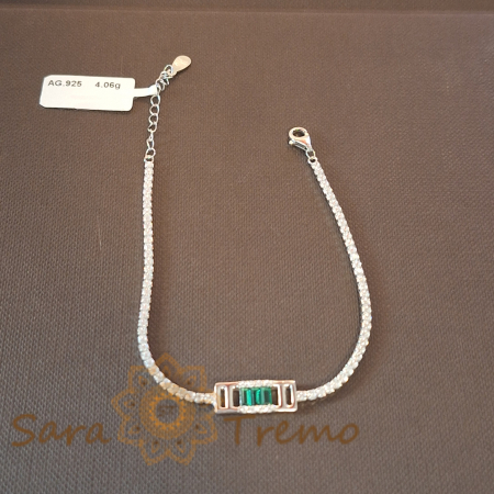 Bratari din argint - Brățară Tennis Argint 925 - Zirconia Verde - Thai Nature