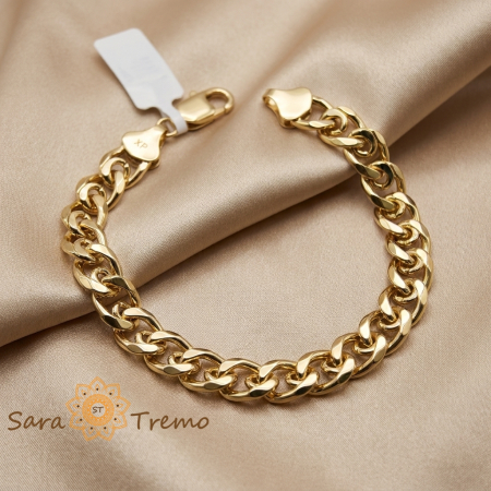 Bijuterii placate cu aur - Brățară unisex Dario, placaj triplu cu aur 14K, 20 cm