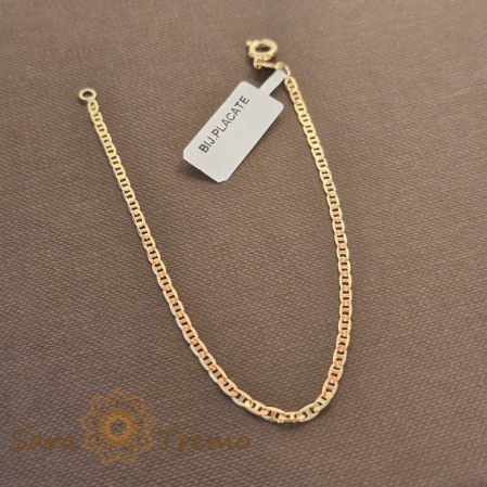 Brățară unisex placată cu aur 18K, 18 cm [0]