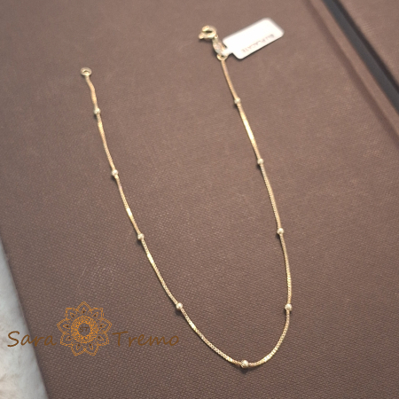 Brățara de gleznă „Solea” – strălucire fină în pași de aur [0]