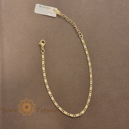 Bratara Atlas – unisex, placata aur 14K, 17–21 cm reglabila [0]