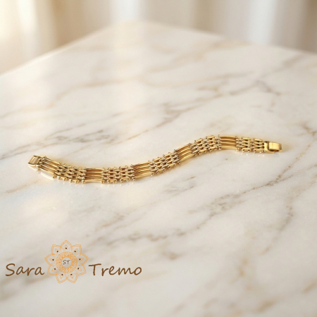 Bratari - Bratara Orchestra Regala – Bratara placata cu aur 14K cu cristale zirconia