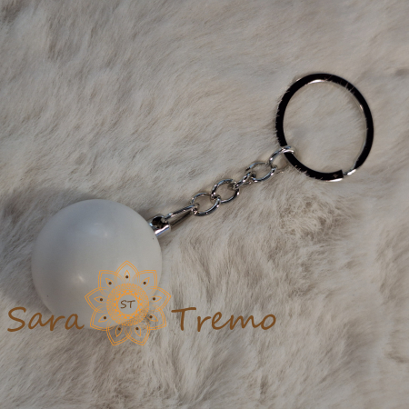 Brelocuri personalizate - Breloc cu minge de biliard - bila alba