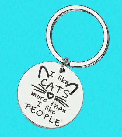 Brelocuri - Breloc „I Like Cats” – Otel inoxidabil
