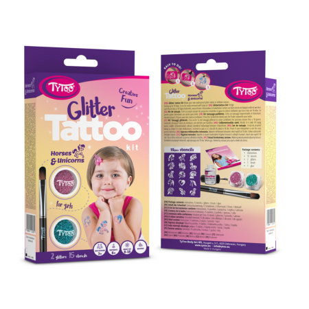 Casa si Gradina - Cai și unicorni cu set de tatuaje sclipici