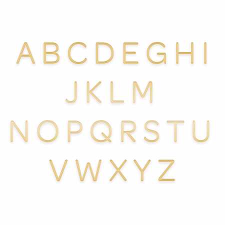 Caracter - Cercei personalizati cu tija si litera din argint 925 placat cu aur galben 24K [1]