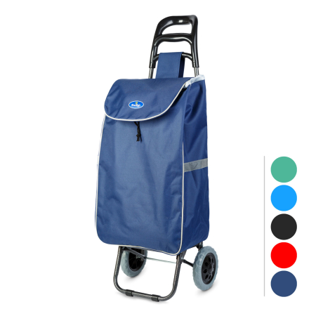 Casa si Gradina - Carucior cumparaturi cu roti, geanta cumparaturi pliabila 42L, trolley transport 30 kg