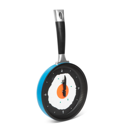 Cadouri romantice si Ziua Indragostitilor - Ceas de Perete în Formă de Tigaie cu Ou Ochi, albastru