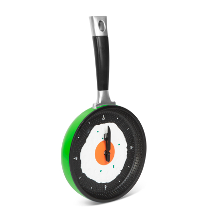 Cadouri romantice si Ziua Indragostitilor - Ceas de Perete în Formă de Tigaie cu Ou Ochi, Verde