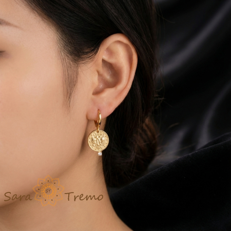 Cercei Sigiliul Destinului – Cercei cu Banut placati 18K Brazilia [2]