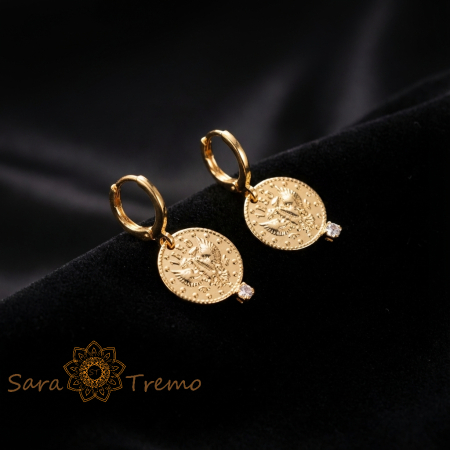 Cercei Sigiliul Destinului – Cercei cu Banut placati 18K Brazilia [1]