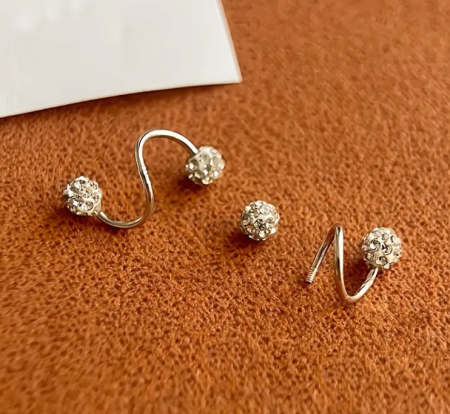 Cercei Argint 925 „Spirala Strălucirii” – design modern cu cristale zirconia [2]