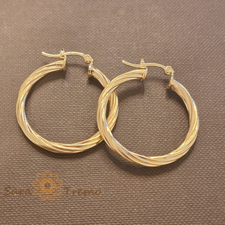 Cercei rotunzi - Cercei „Solea” – cercuri de aur cu eleganță braziliană