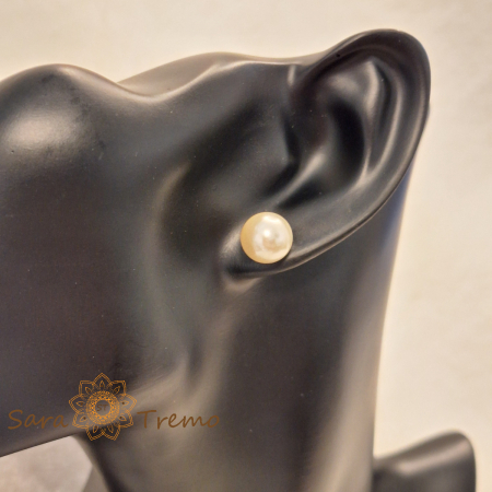 Cercei Perla Classica – placati aur 18K, Brazilia [4]