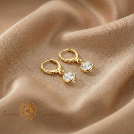 Cercei - Cercei Claritatea Inimii – Cercei placati 18K Brazilia