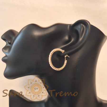 Cercei eleganți cu cristale zirconia, 2.3 cm – Strălucire regală, model nou, cu ștanță [8]