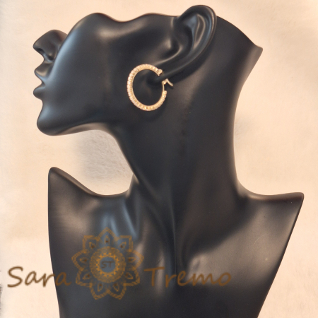 Cercei eleganți cu cristale zirconia, 2.3 cm – Strălucire regală, model nou, cu ștanță [7]