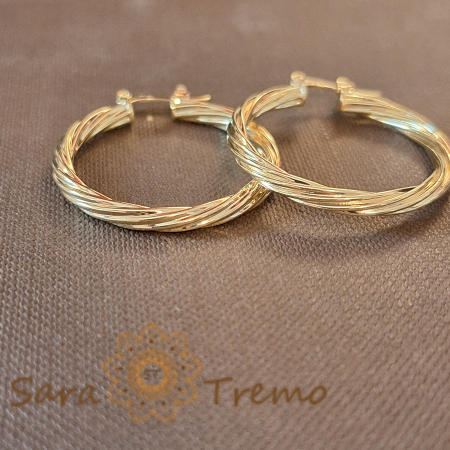 Cercei împletiți 3 cm – Design elegant cu împletitură deosebită [2]