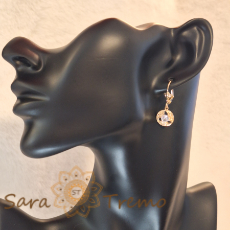 Cercei model nou cu design decupat și cristal zirconia alb, 2.5 cm [4]