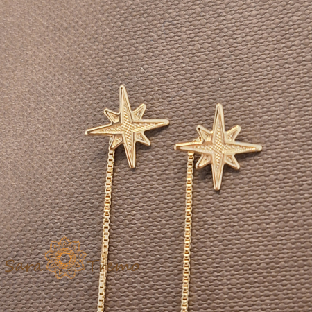 Cercei Starlight – 6 cm placati aur 18K Brazilia [3]