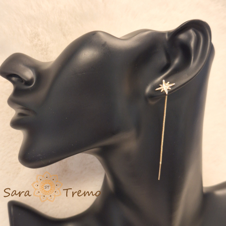 Cercei - Cercei Starlight – 6 cm placati aur 18K Brazilia