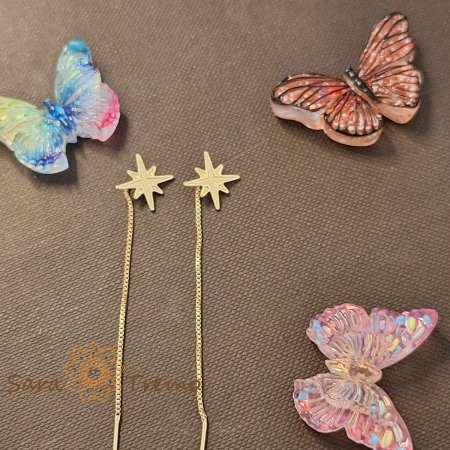 Cercei Starlight – 6 cm placati aur 18K Brazilia [5]